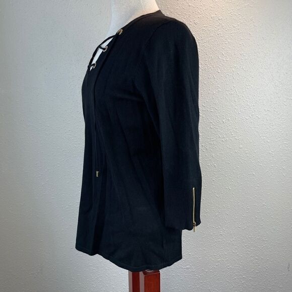 NWT Calvin Klein Black Long Sleeve Top Size L - Picture 5 of 11